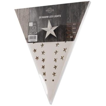 Snowflake Kerstster papier 60cm wit 20warmled kerstartikelen