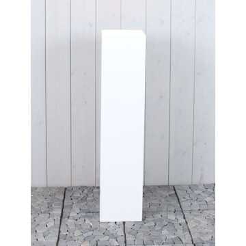 Sokkel met LED, wit zijdeglans 100x20x20 cm.