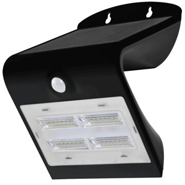 Solar Wandlamp Buiten 'Carl Ii' - Warm Wit Licht - Met Bewegingssensor - Wandlamp Op Zonne-energie Zwart