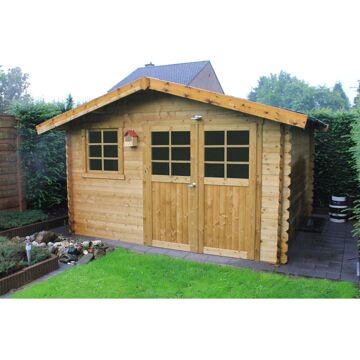 Solid tuinhuis 'Chimay' ge√Ømpregneerd hout 9,18 m¬≤