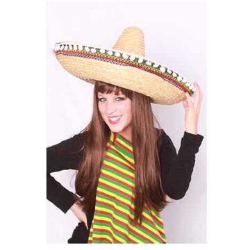 Sombrero verkleed hoed Cancun de luxe 55 cm Multi