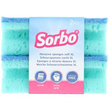 Sorbo Schuurspons krasvrij XL set a 2st Blauw
