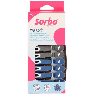 Sorbo Wasknijpers Plastic Met Softgrip 20 Stuks