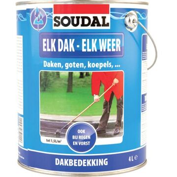 Soudal Dakafdichtingsproduct Elk Dak - Elk Weer Grijs 4l