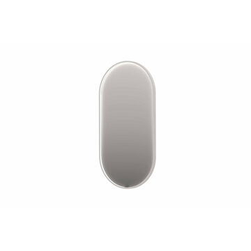 SP28 spiegel - 50x4x100cm ovaal in stalen kader incl dir LED - verwarming - color changing - dimbaar en schakelaar - mat wit 8409411