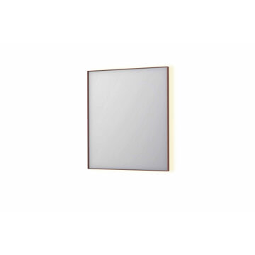 SP32 spiegel - 70x4x80cm rechthoek in stalen kader incl indir LED - verwarming - color changing - dimbaar en schakelaar - geborsteld koper 8410034