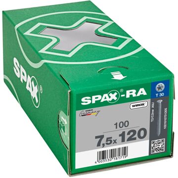 Spax Spax-RA Kozijnschroeven torx platverzonken kop T30 7.5 x 120mm