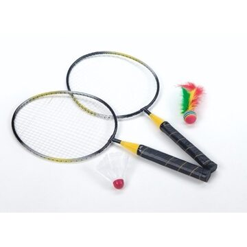 Speelgoed badminton spel - kleine set voor kinderen - Inclusief rackets shuttle en bal