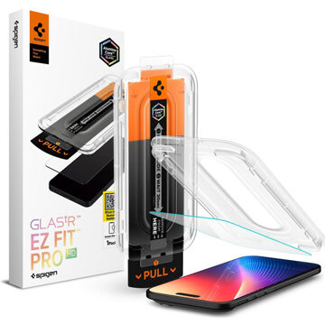 Spigen EZ Fit Glas.tR met Applicator - 1 pack voor de Apple iPhone Air Transparant