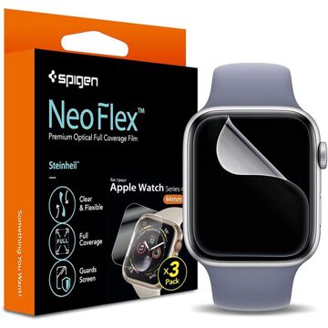 Spigen Neo Flex Optical Film Screenprotector (3 pack) voor de Apple Watch Series 4-9 / SE - 40/41 mm Transparant
