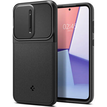 Spigen Optik Armor Camera Slider voor de Samsung Galaxy S23 FE - Zwart