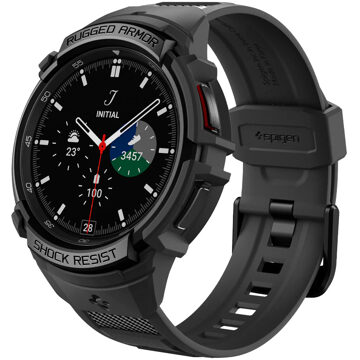 Spigen Rugged Armor™ Pro Case voor de Samsung Galaxy Watch 6 Classic - 43 mm - Black Zwart