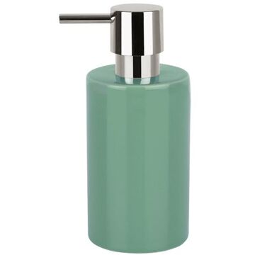 Spirella zeeppompje/dispenser Sienna - glans salie groen - porselein - 16 x 7 cm - 300 ml