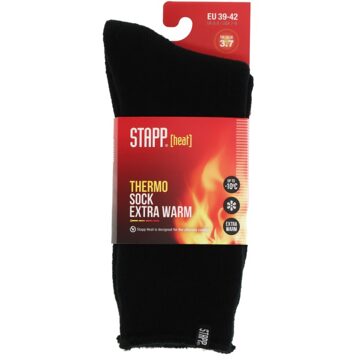 Stapp Heat Thermosokken Unisex Zwart-35/38 - 35/38