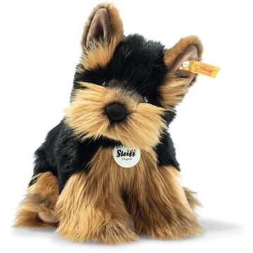 Steiff Knuffel Yorkshire Terrier Herkules, Bruin/zwart