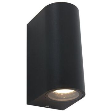 Steinhauer Logan - buiten wandlamp 2 lichts cilinder - zwart