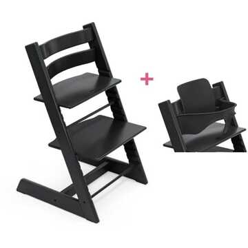 Stokke Tripp Trapp kinderstoel .babyset zwart