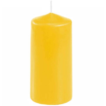 Stompkaars in het goudgeel - 10 x 5 cm - Home basics sfeer kaarsen - dikke kaarsen