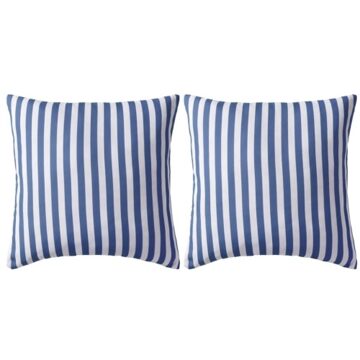 Striped outdoor cushions 45x45 cm navy blue 2 units