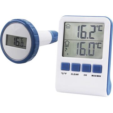 Summer Fun Thermometer digitaal Blauw