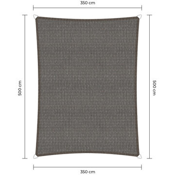 Sunfighter Schaduwdoek Rechthoek grijs 3,5x5m.
