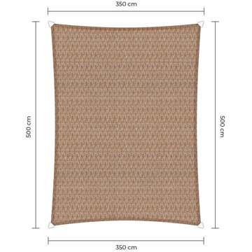 Sunfighter Schaduwdoek Rechthoek zand 3,5x5m.