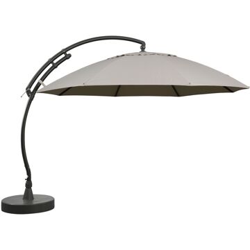 Sungarden Zweefparasol Met Voet Easy Sun Xl Licht Taupe Ø375cm