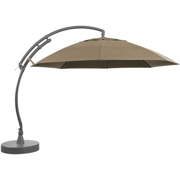 Sungarden Zweefparasol Met Voet Easy Sun Xl Taupe Ø375cm