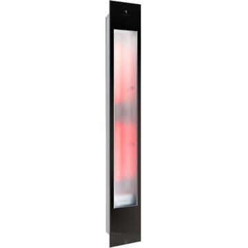 Sunshower Pure Mat Zwart Solo Infrarood Opbouwapparaat 20x125x18 cm Aluminium Mat Zwart Sunshower