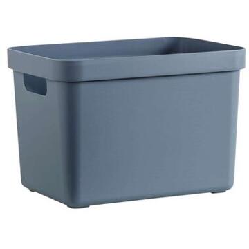 SunWare Donkerblauwe opbergboxen/opbergmanden 18 liter kunststof - Opbergbox