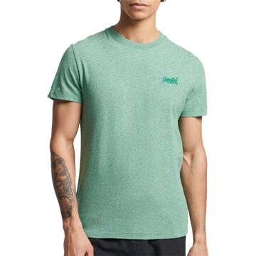 Superdry T-shirt met logoborduring Groen