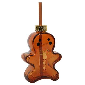 Svenska Living Beker gingerbread met rietje bruin 450ml