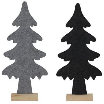 Svenska Living everlands kunstkerstboom vilt 54cm zwart of grijs