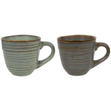 Svenska Living Koffiemok met oor Ø9,7x9cm 380ml 6st verschillende