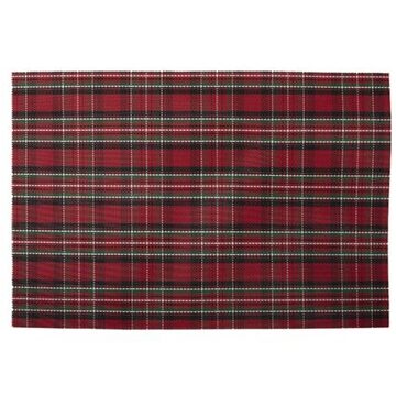Svenska Living Placemat 30x45cm kerst ruit rood
