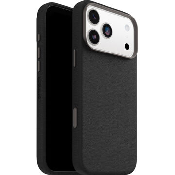 Symmetry Cactus leren Backcover met MagSafe voor de Apple iPhone 17 Pro Max - Noir Ash Zwart