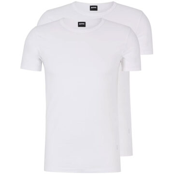 T-shirt Modern slim fit 2-pack wit