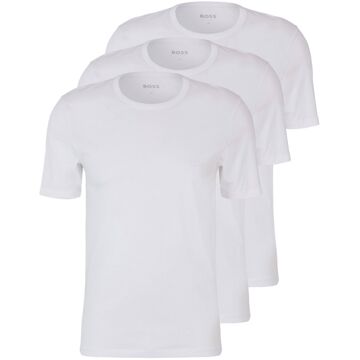 T-shirt O-hals Classic 3-Pack wit - L