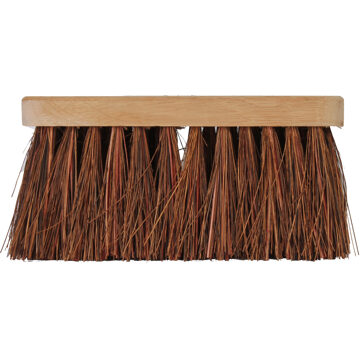 Talen Tools Bezemkop buiten bruin FSC hout/natuurvezel 28 cm - Bezem
