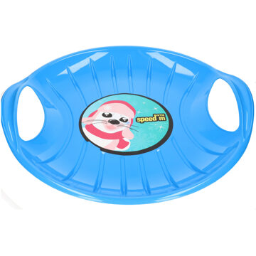 Talen Tools Ronde sneeuw glijschotel/slee 59 cm blauw - sleeen