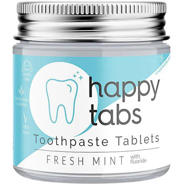 Tandpasta tabletten Fresh Mint - Happy Tabs 80 tabletten