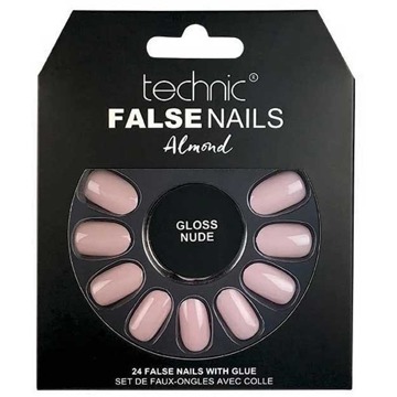 Technic Kunstnagels Technic False Nails Almond Gloss Nude 24 st