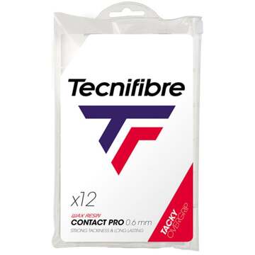 Tecnifibre Contact Pro (12 stuks) - wit - Tacky overgrips