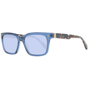 Ted Baker Blauwe Rechthoekige Zonnebril met UV-bescherming Ted Baker , Blue , Heren - ONE Size