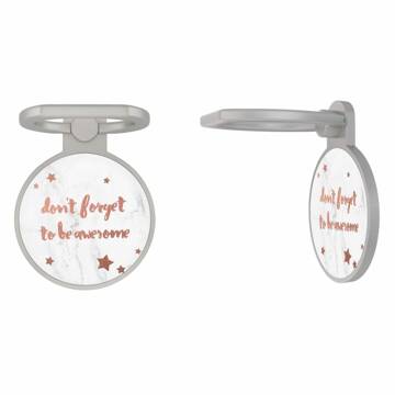 Telefoon houder ring zilver - Be awesome | Telefoonhouder / Telefoon standaard | Universeel | Casimoda