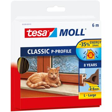 tesa 05390-00101-00 Afdichtingstape tesamoll Bruin (l x b) 6 m x 9 mm 1 stuk(s)