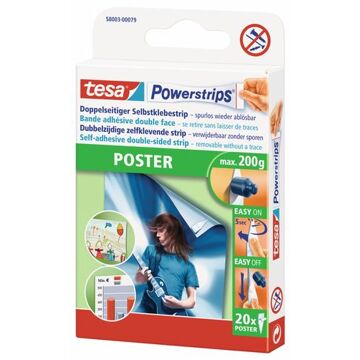 tesa Dubbelzijdige powerstrip tesa poster 20stuks blister