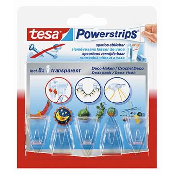 tesa Powerstrips Deco haken Tesa 5 stuks - Feestdecoratievoorwerp Wit