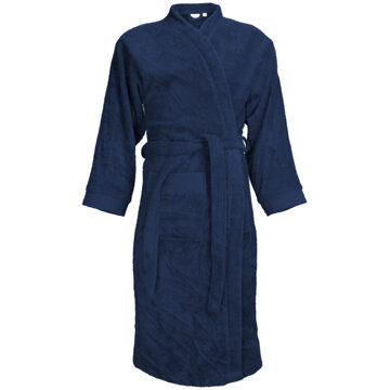 The One Badstoffen Badjas zonder capuchon Navy XXL/3XL