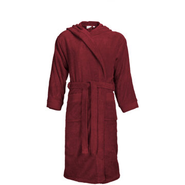 The One Towelling The One Badstoffen Badjas met capuchon Burgundy L/XL